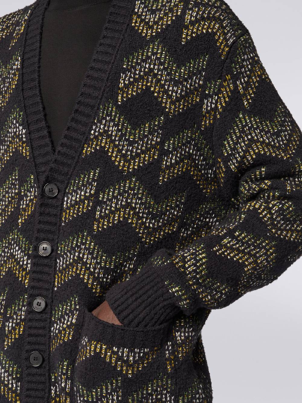 M Missoni Cardigan con scollatura a V in misto cotone 2025