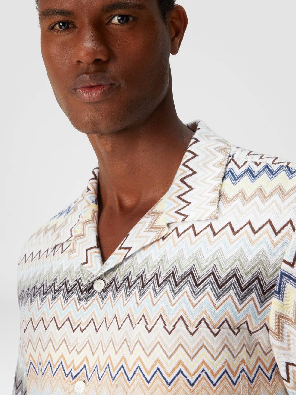 M Missoni Camicia taglio bowling in cotone zig zag 2025