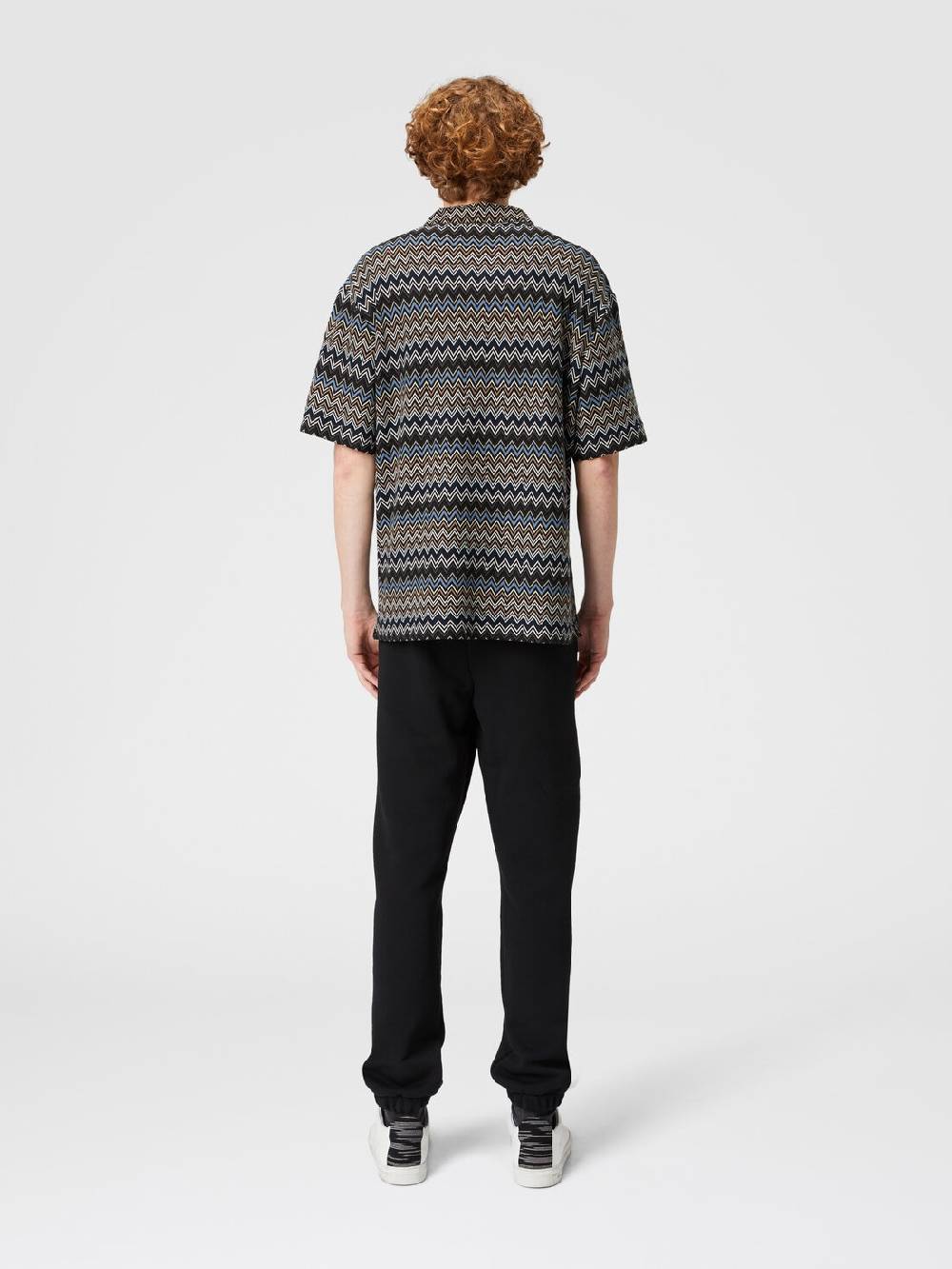 M Missoni Camicia taglio bowling in cotone zig zag In Linea