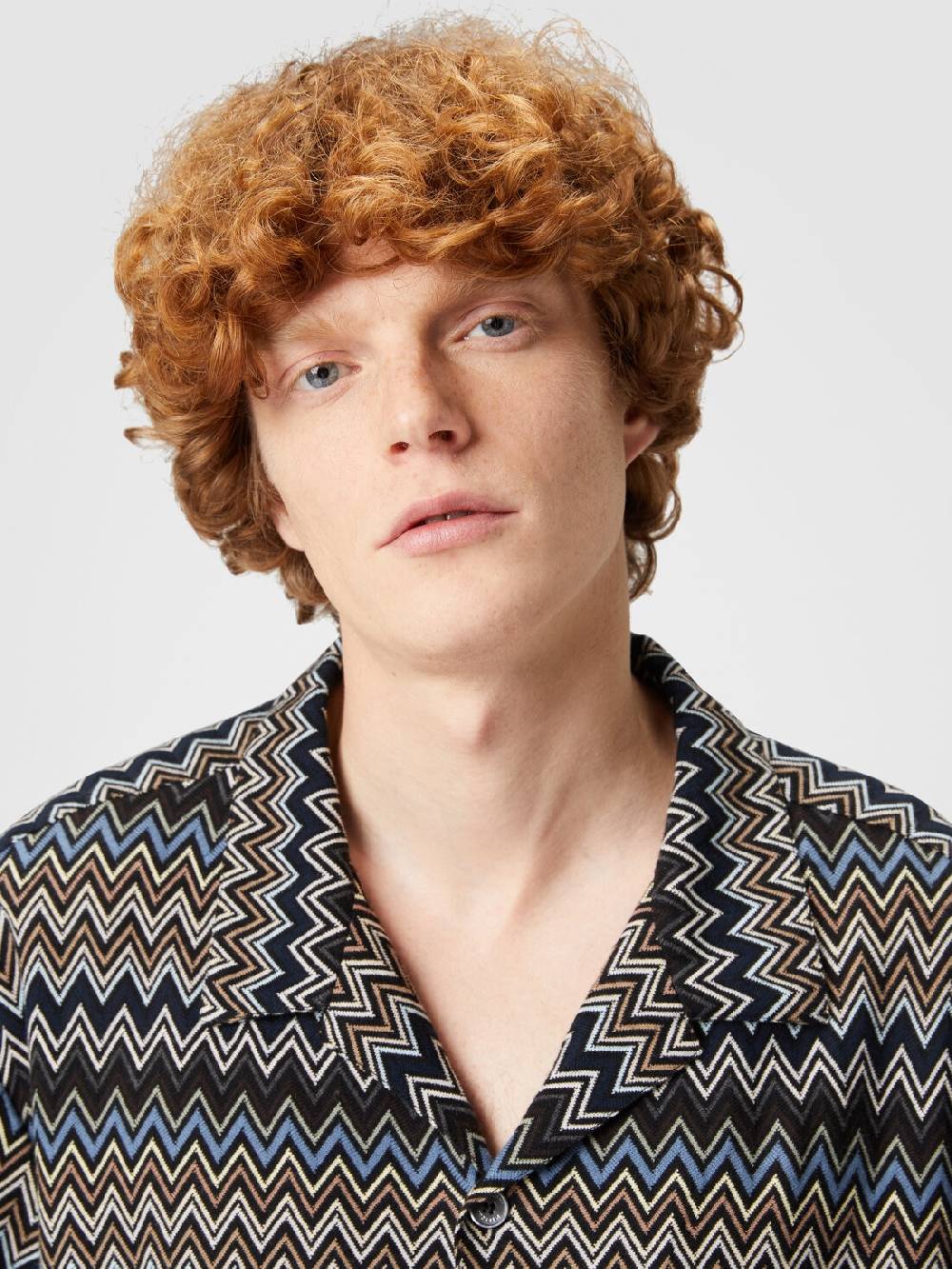 M Missoni Camicia taglio bowling in cotone zig zag In Linea