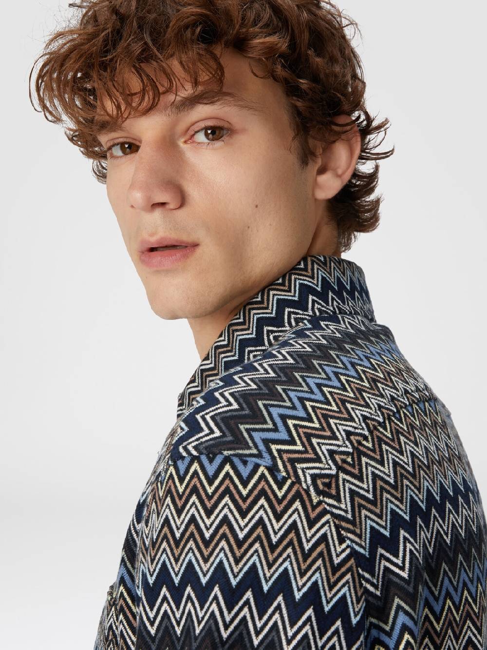 M Missoni Camicia in cotone zig zag Nuovo