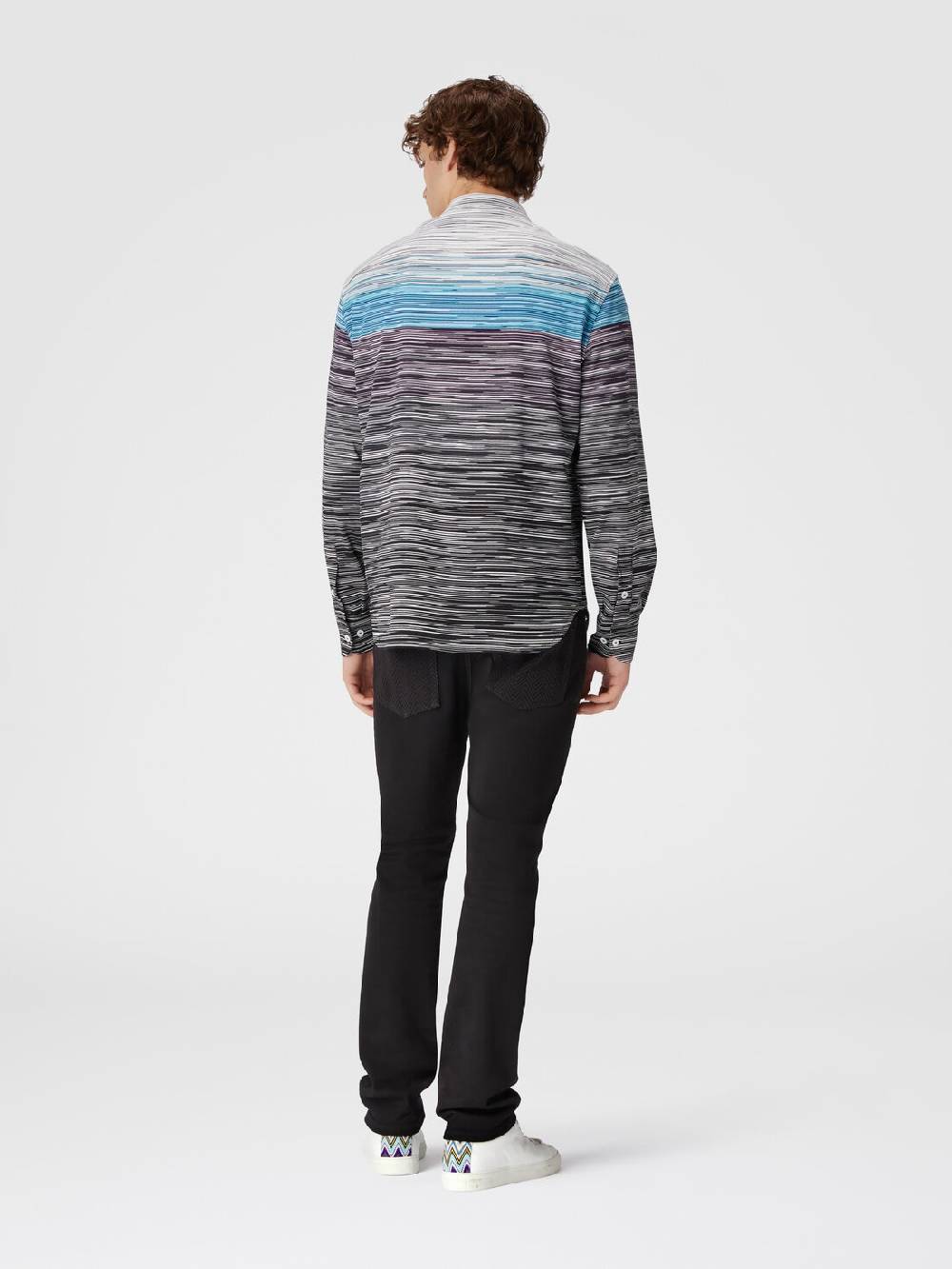M Missoni Camicia in jersey di cotone fiammato Qualità