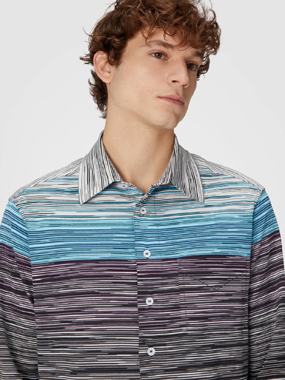 M Missoni Camicia in jersey di cotone fiammato Qualità
