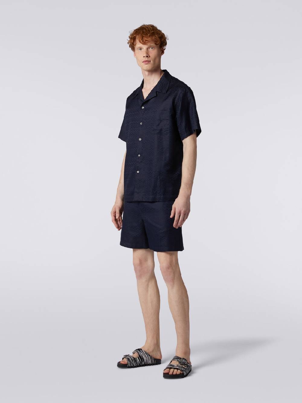 M Missoni Bermuda in misto cotone motivo zig zag Pezzi Unici