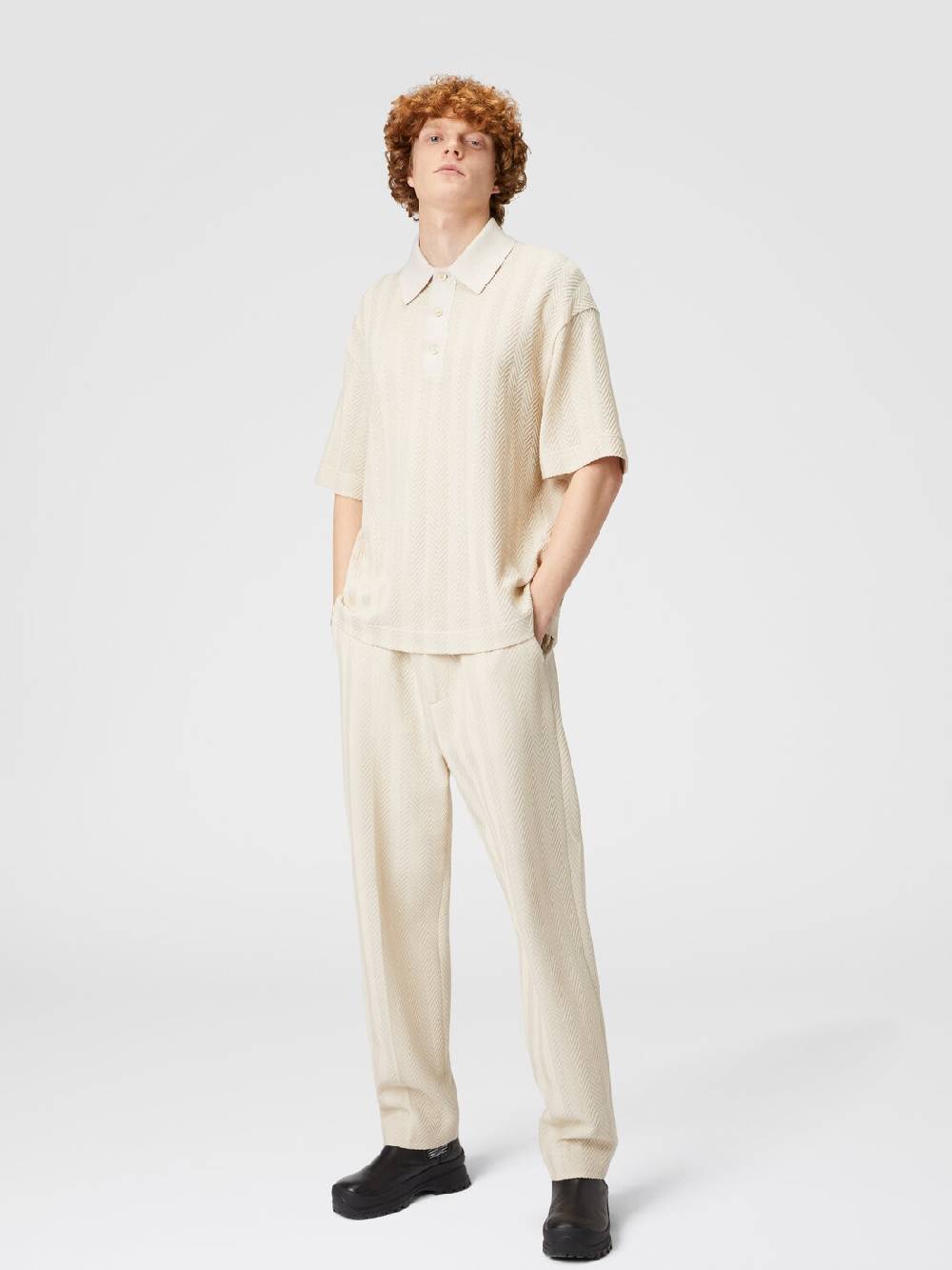 M Missoni Pantaloni classici in cotone e viscosa zig zag Consegna Veloce