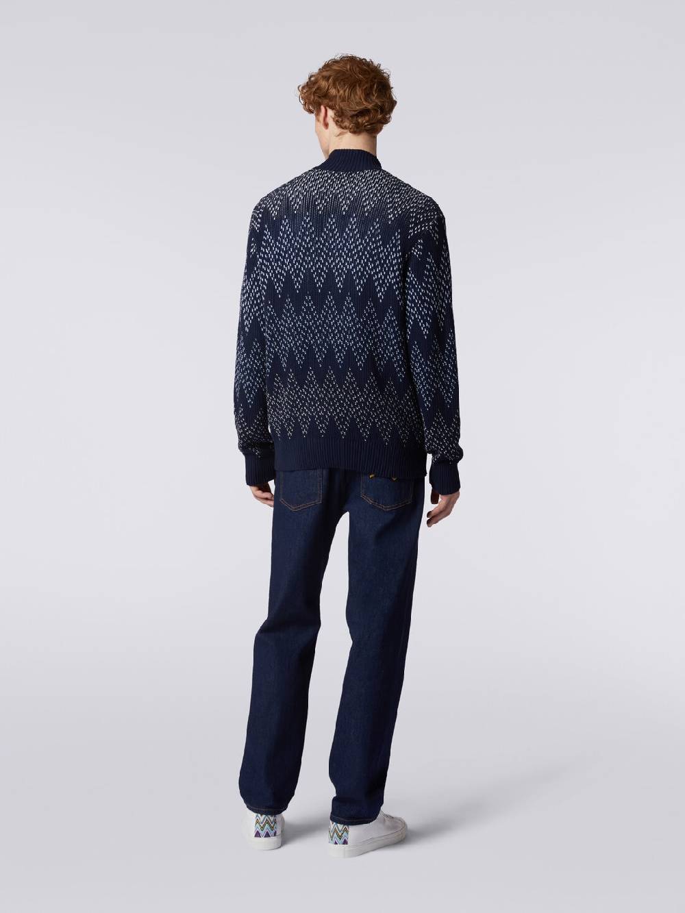 M Missoni Giacca in cotone chevron con zip Shopping Online
