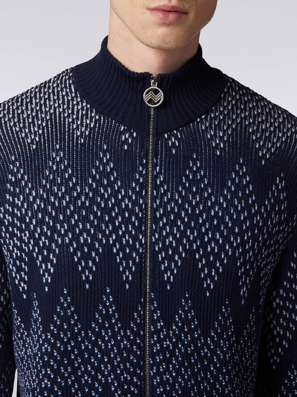 M Missoni Giacca in cotone chevron con zip Shopping Online