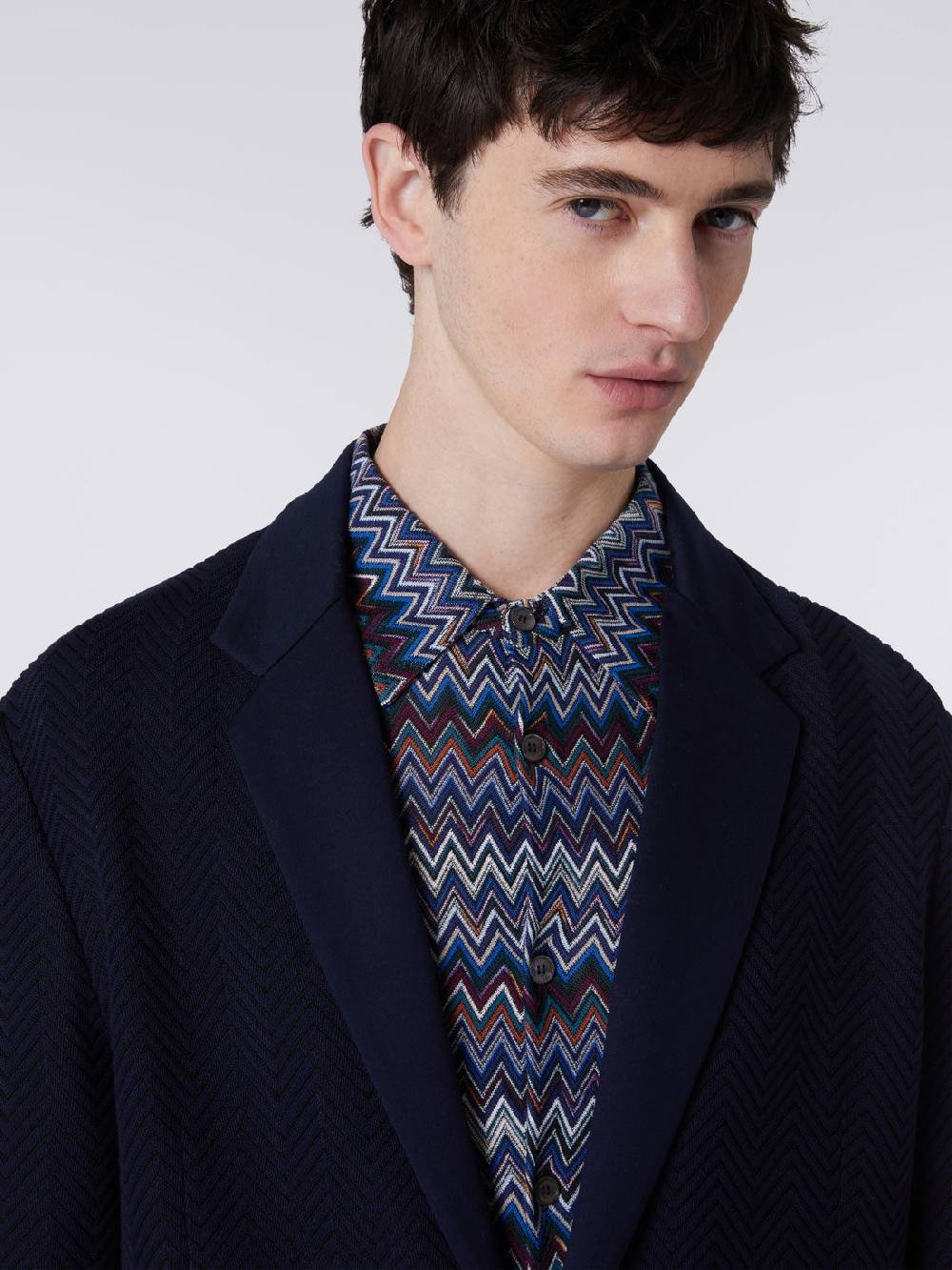 M Missoni Giacca in cotone e viscosa chevron Prezzo Ridotto