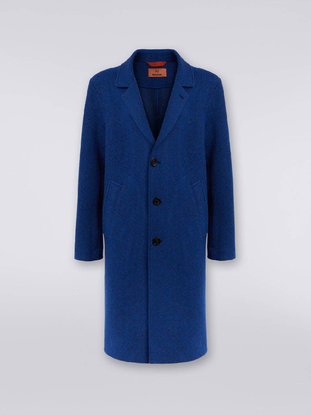 M Missoni Cappotto spigato in lana cotta