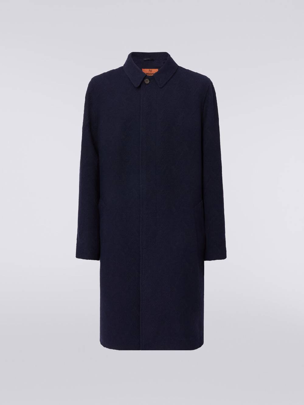 M Missoni Cappotto misto lana jacquard con motivo zig zag Presa