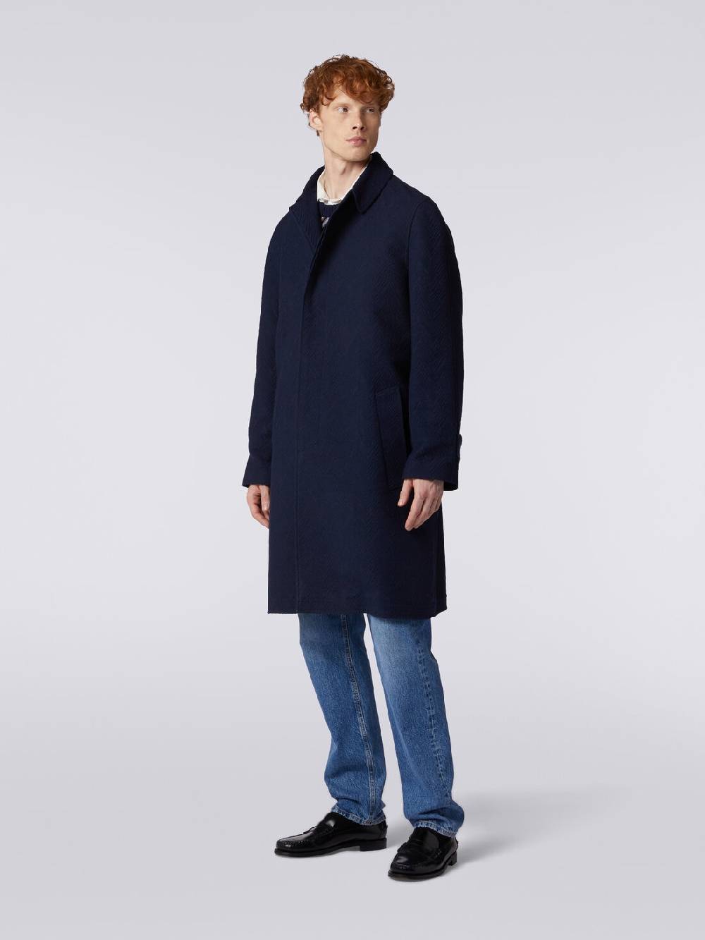 M Missoni Cappotto misto lana jacquard con motivo zig zag Presa