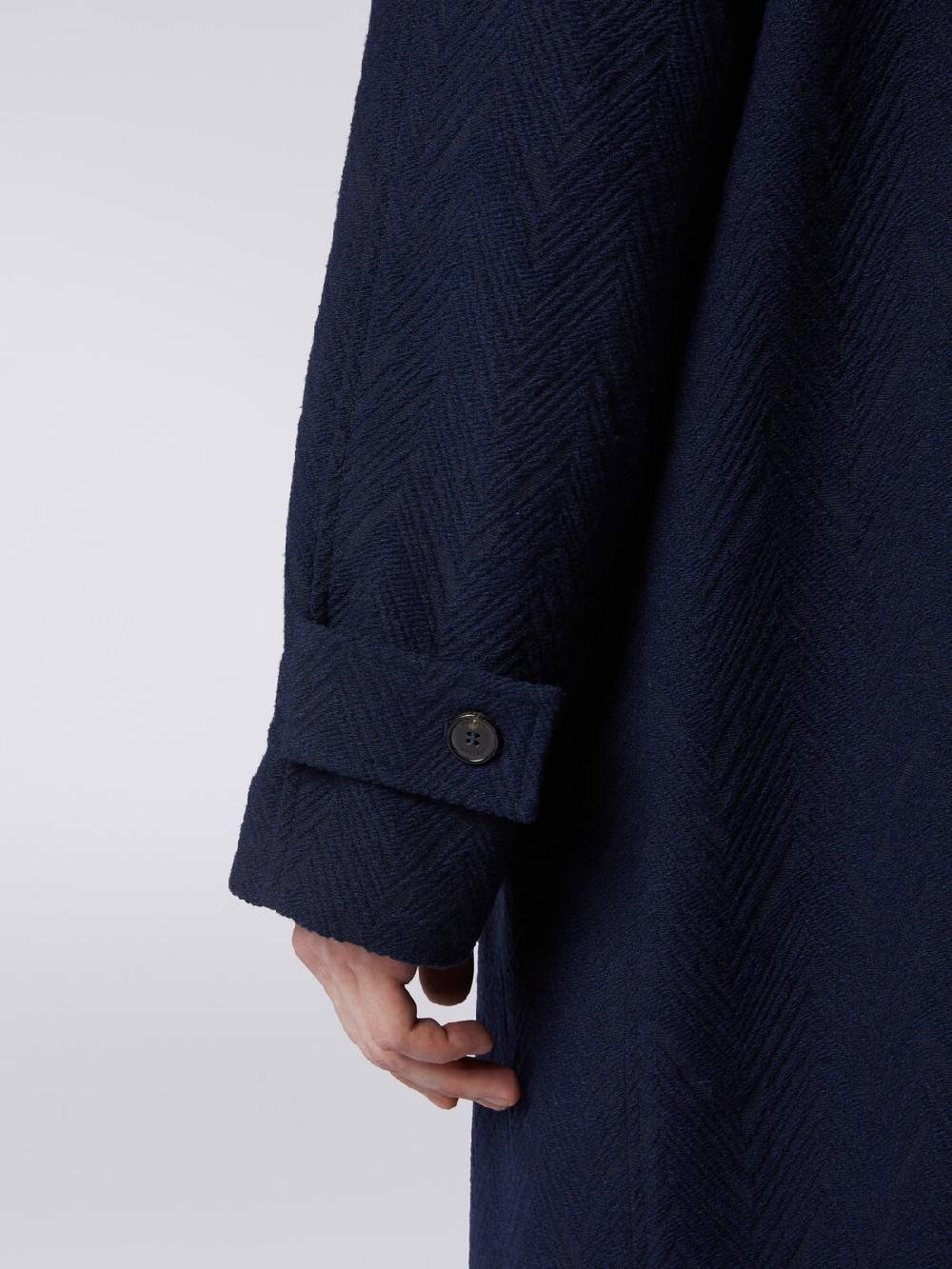 M Missoni Cappotto misto lana jacquard con motivo zig zag Presa