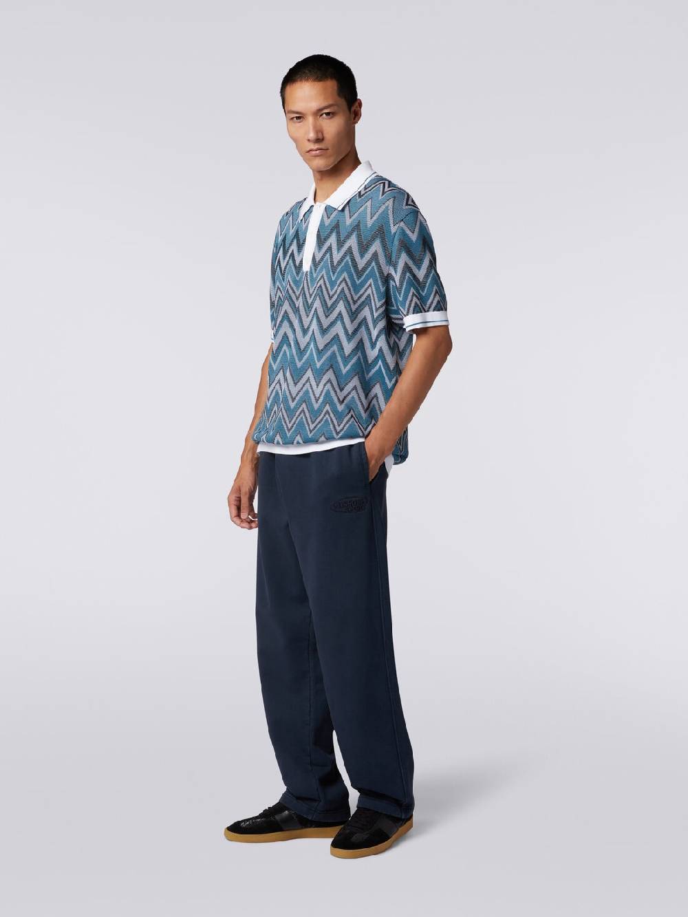 M Missoni Pantaloni in felpa di cotone con logo Offerta