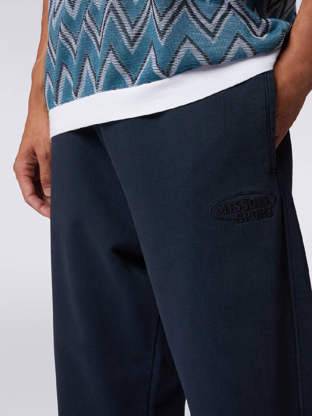 M Missoni Pantaloni in felpa di cotone con logo Offerta
