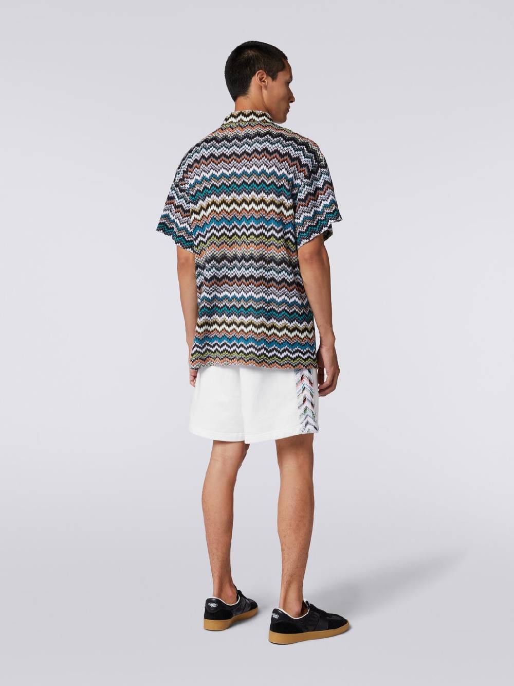 M Missoni Polo in maglia di viscosa e cotone zig zag Economico