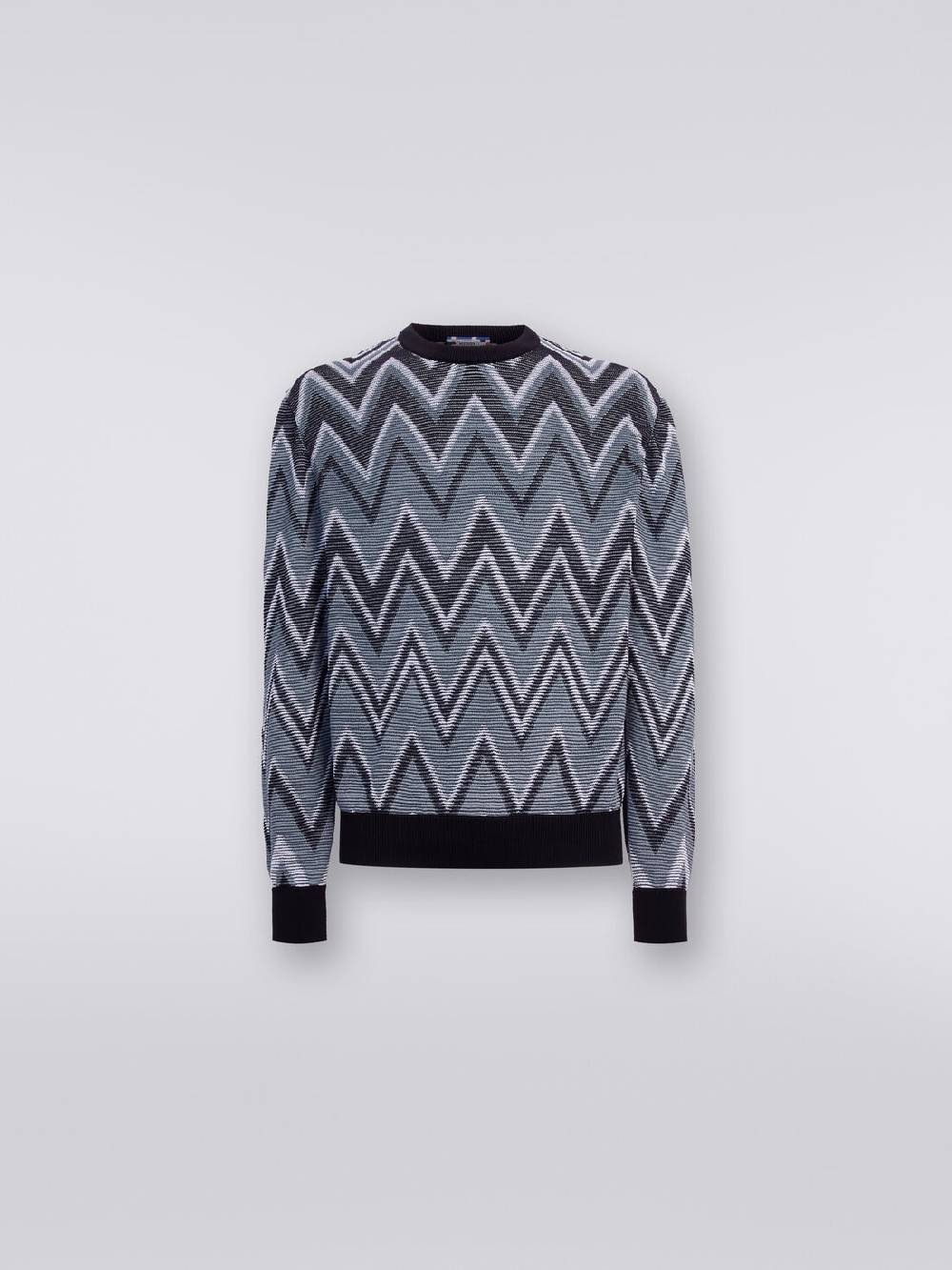 M Missoni Pullover girocollo in cotone zig zag Outlet
