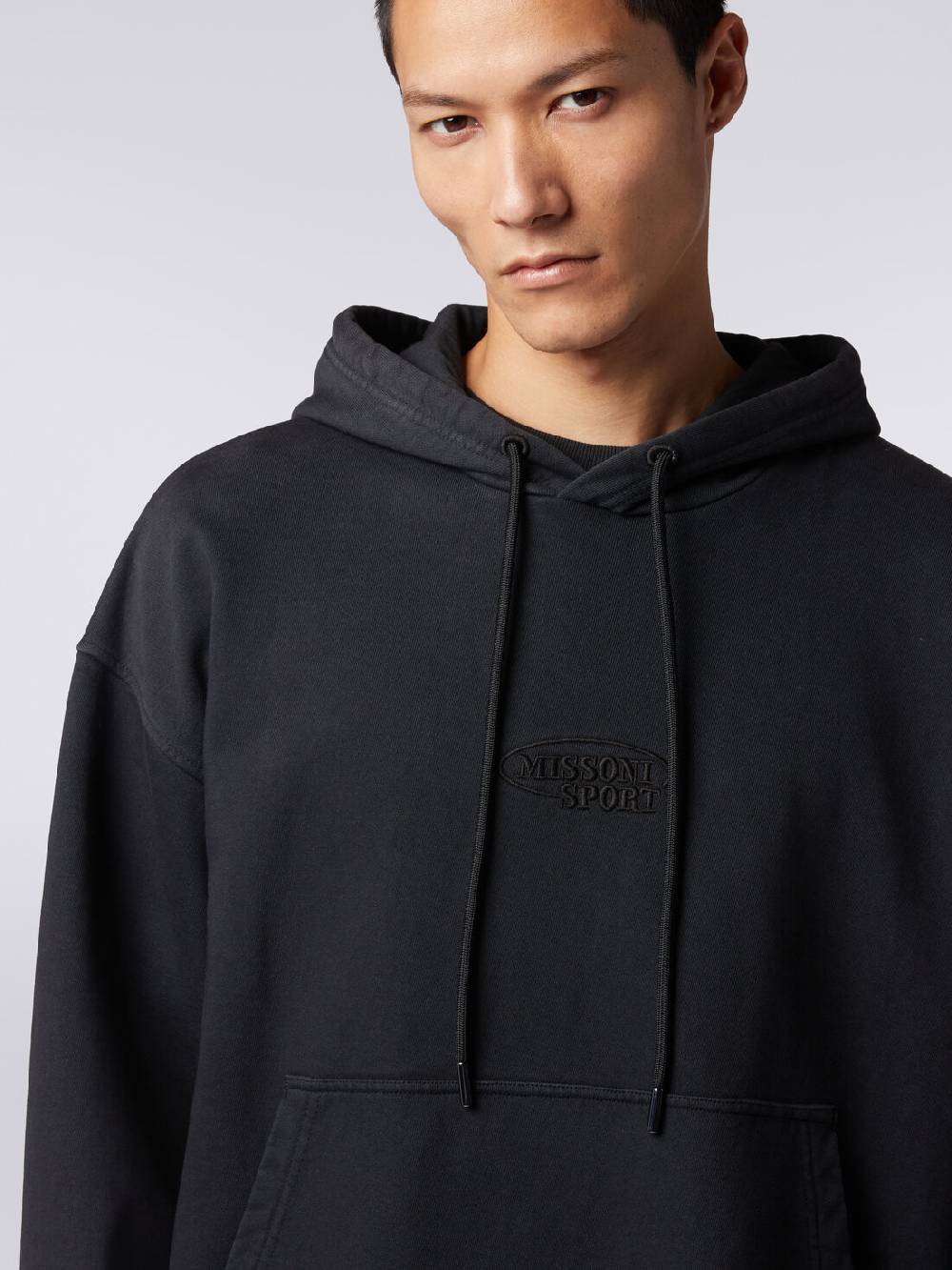 M Missoni Felpa in cotone con cappuccio e logo Saldi