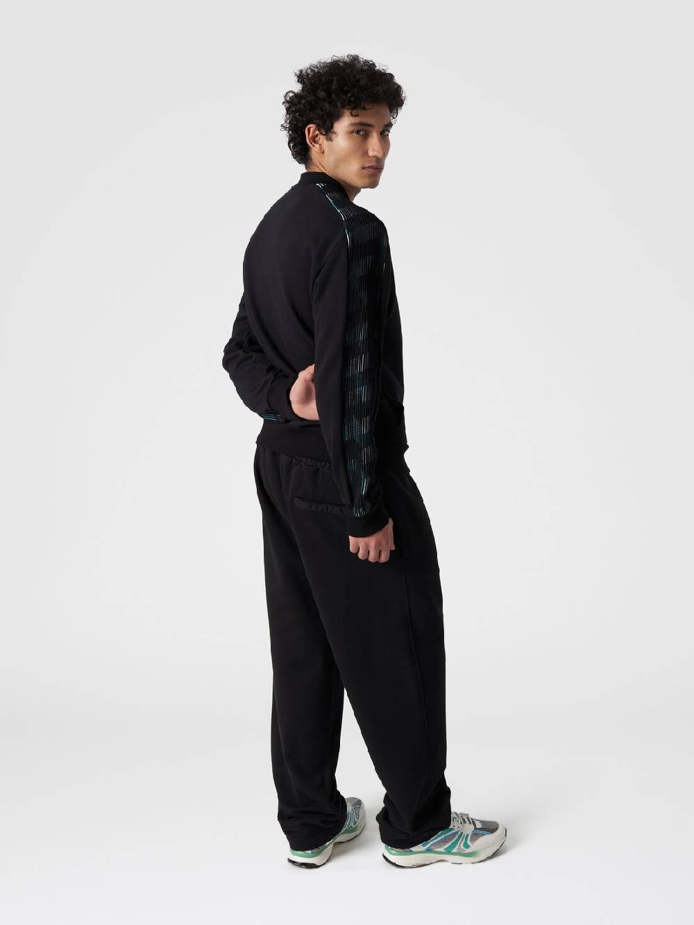 M Missoni Pantaloni in felpa di cotone con logo Vendita Calda