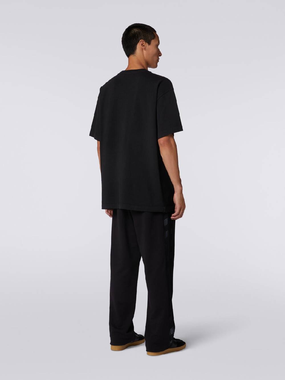 M Missoni T-shirt girocollo in cotone con logo Vendita Economica