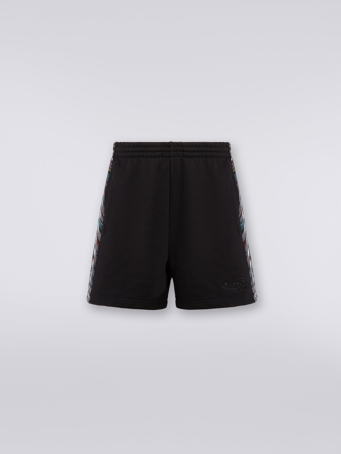 M Missoni Shorts in felpa con logo e bande laterali in maglia Saldi Di Fabbrica