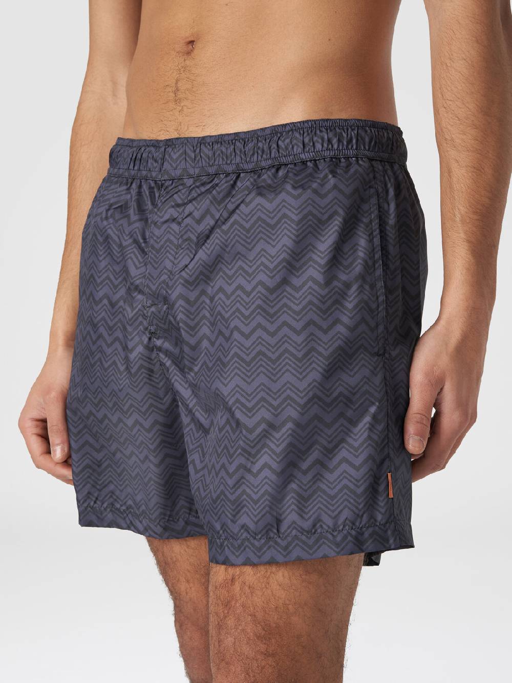 M Missoni Boxer mare con stampa zig zag tonale Vendite Flash
