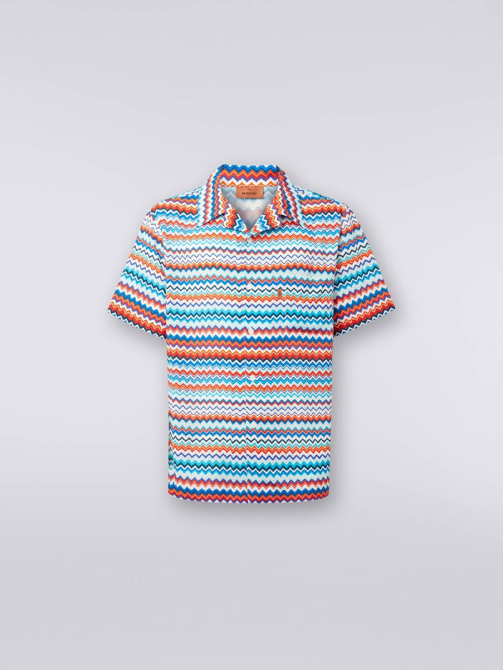 M Missoni Camicia a maniche corte modello bowling in viscosa zig zag Negozio