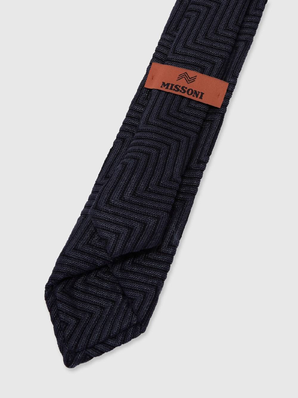 M Missoni Cravatta in cotone e viscosa chevron 2025