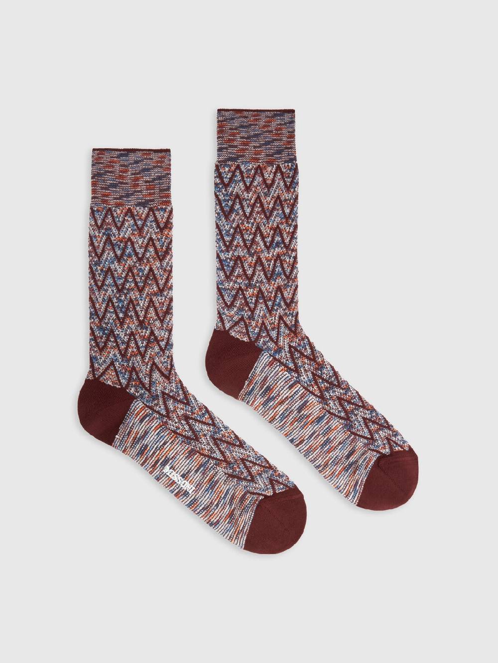 M Missoni Calzini corti in misto cotone zig zag Qualità