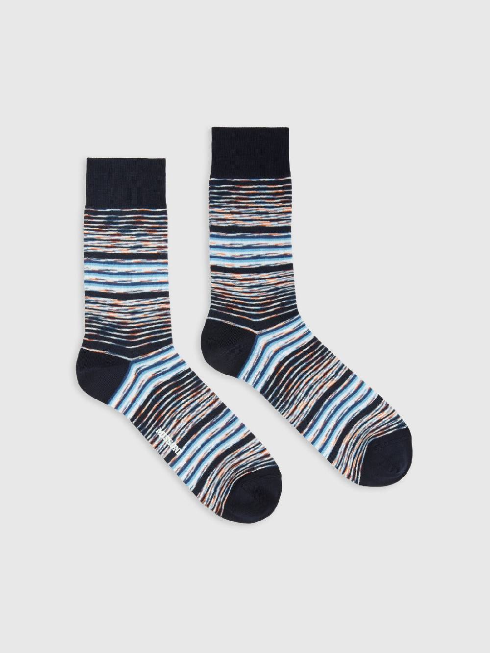 M Missoni Calzini corti in misto cotone fiammati Pezzi Unici