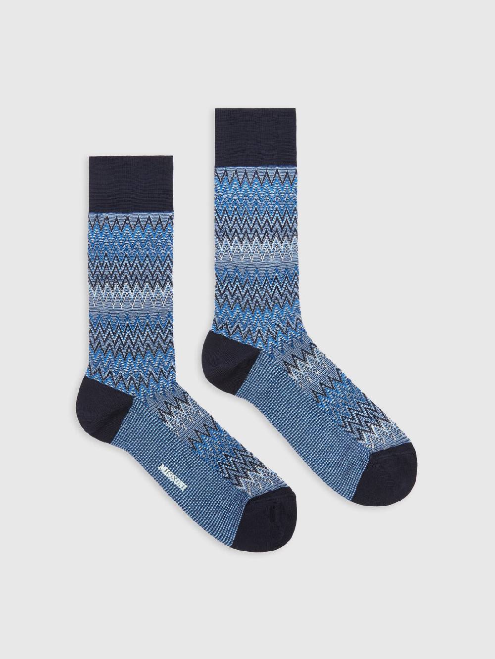 M Missoni Calzini corti in misto cotone chevron Qualità Garantita