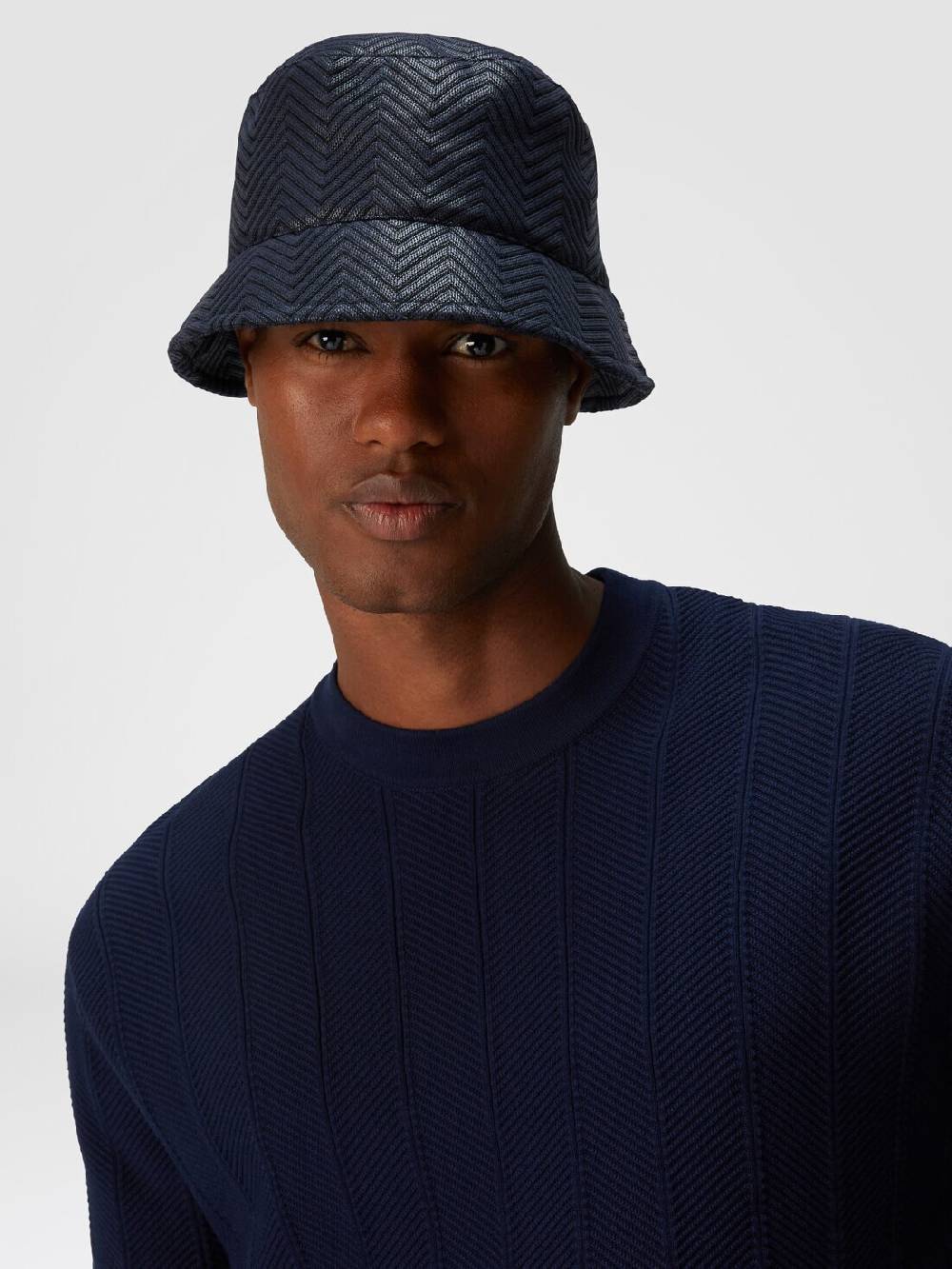 M Missoni Bucket hat in cotone e viscosa chevron Negozi Online