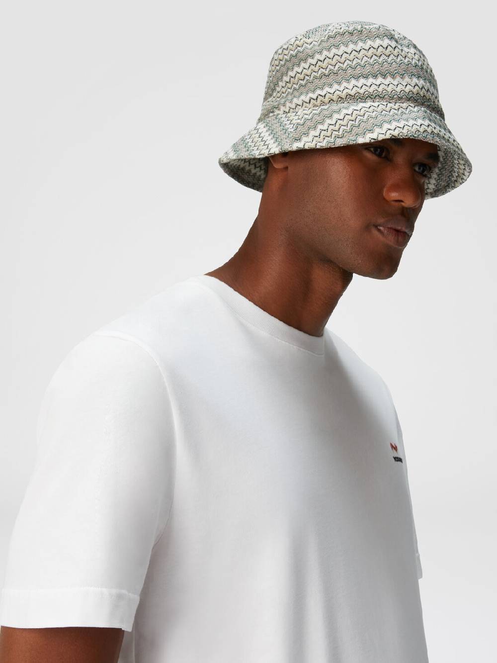 M Missoni Bucket hat in viscosa e cotone zig zag Acquista Ora