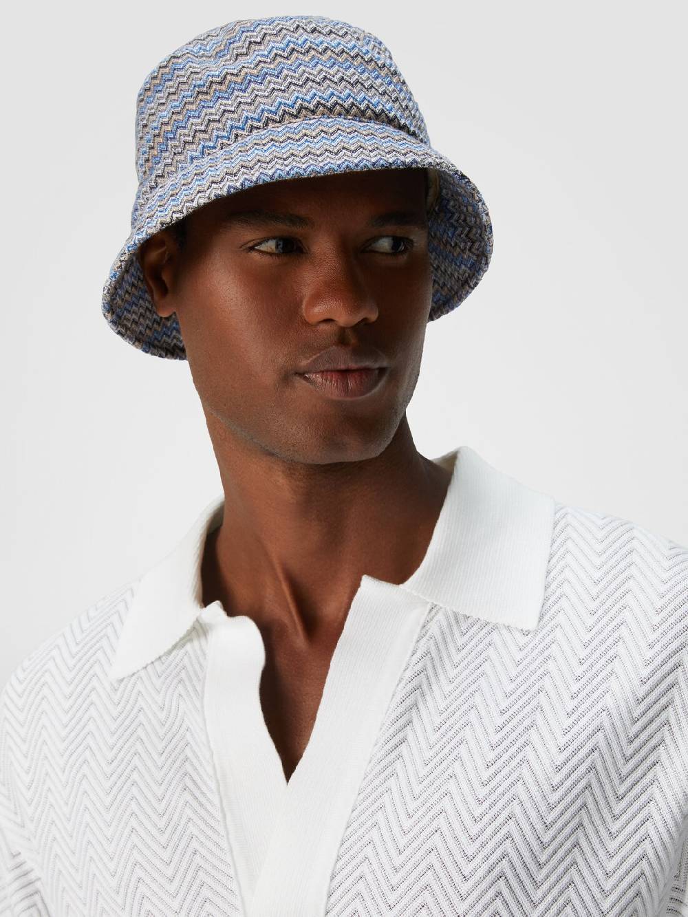 M Missoni Bucket hat in viscosa e cotone zig zag Promozione Limitata