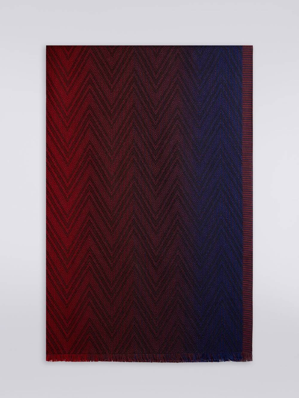 M Missoni Stola in maglia di viscosa e lana chevron con bordi sfrangiati In Linea