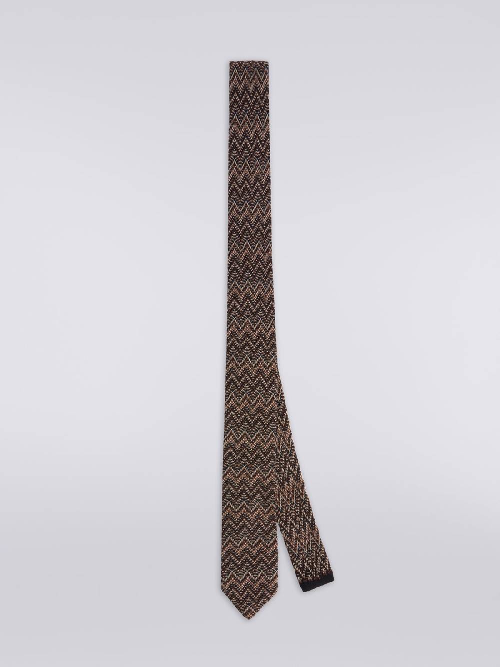 M Missoni Cravatta in lana e seta chevron Saldi Di Fabbrica
