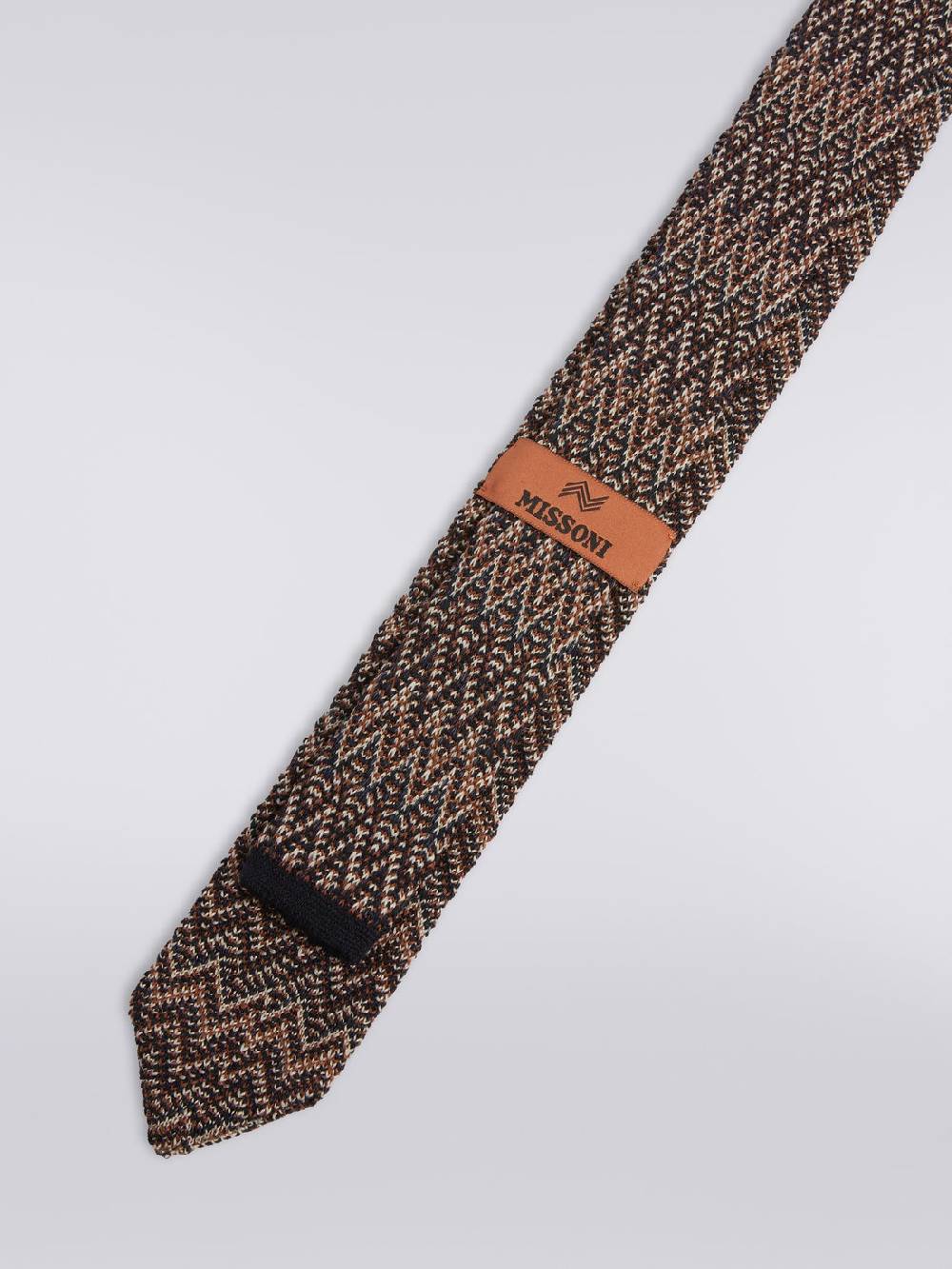 M Missoni Cravatta in lana e seta chevron Saldi Di Fabbrica