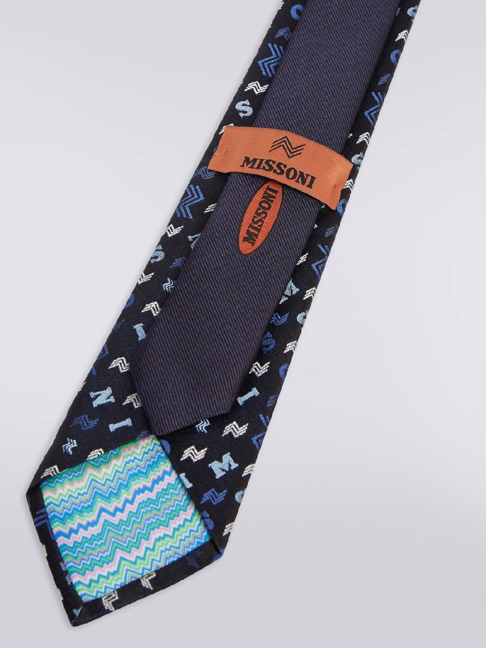 M Missoni Cravatta in seta con lettering logo I Più Venduti