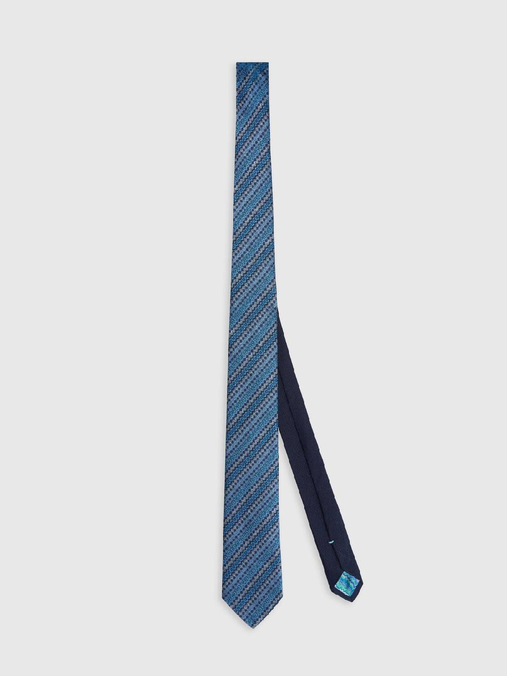 M Missoni Cravatta in seta multilavorata In Saldo