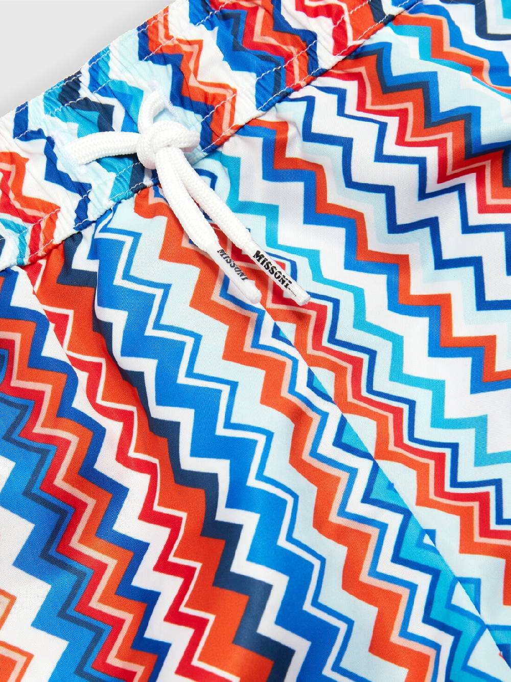 M Missoni Boxer mare con stampa zig zag e logo Italia