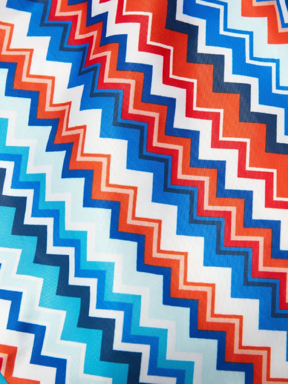 M Missoni Boxer mare con stampa zig zag e logo Italia