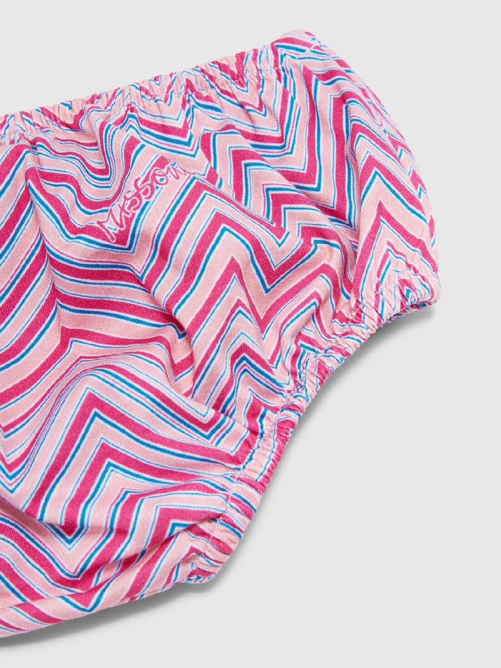 M Missoni Abito in jersey di cotone con inserti zig zag In Linea