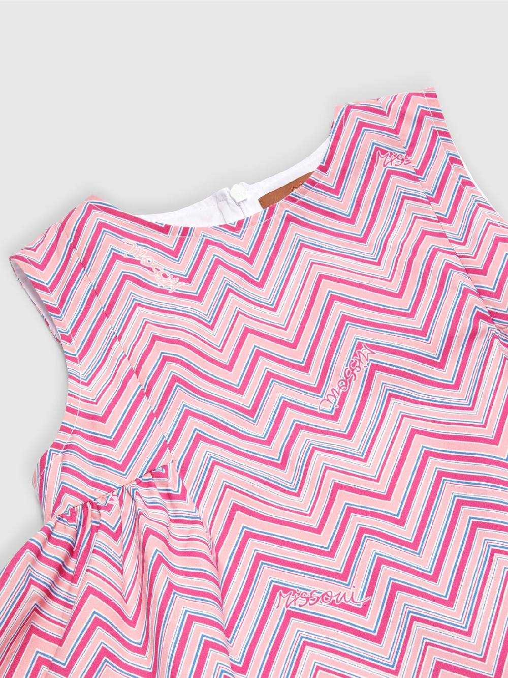 M Missoni Abito in cotone con stampa zig zag Vendita