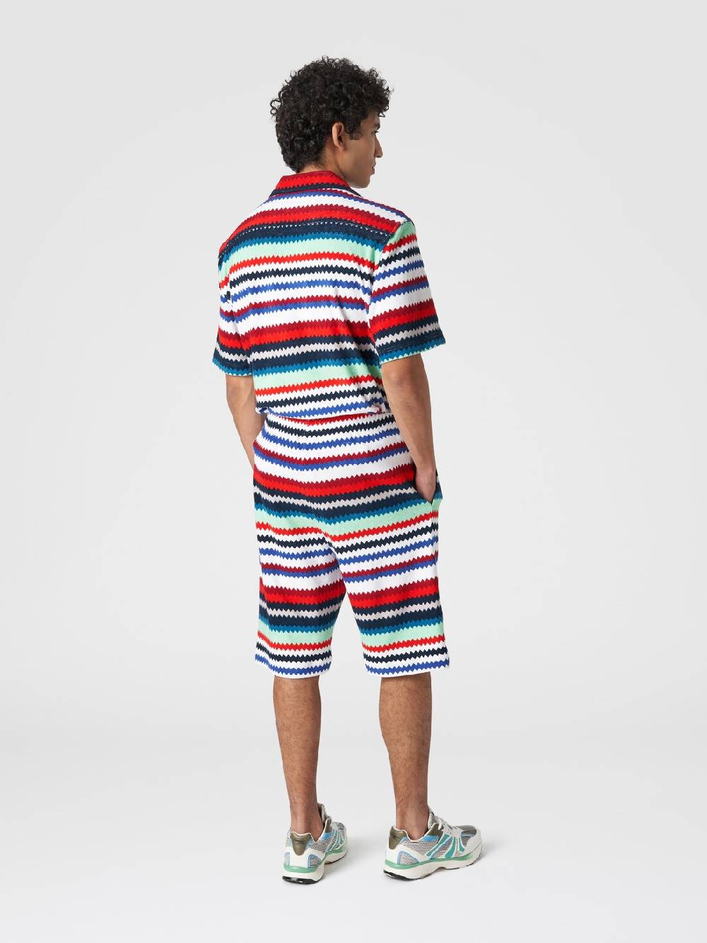 M Missoni Shorts in spugna stampa zig zag Soddisfazione Garantita