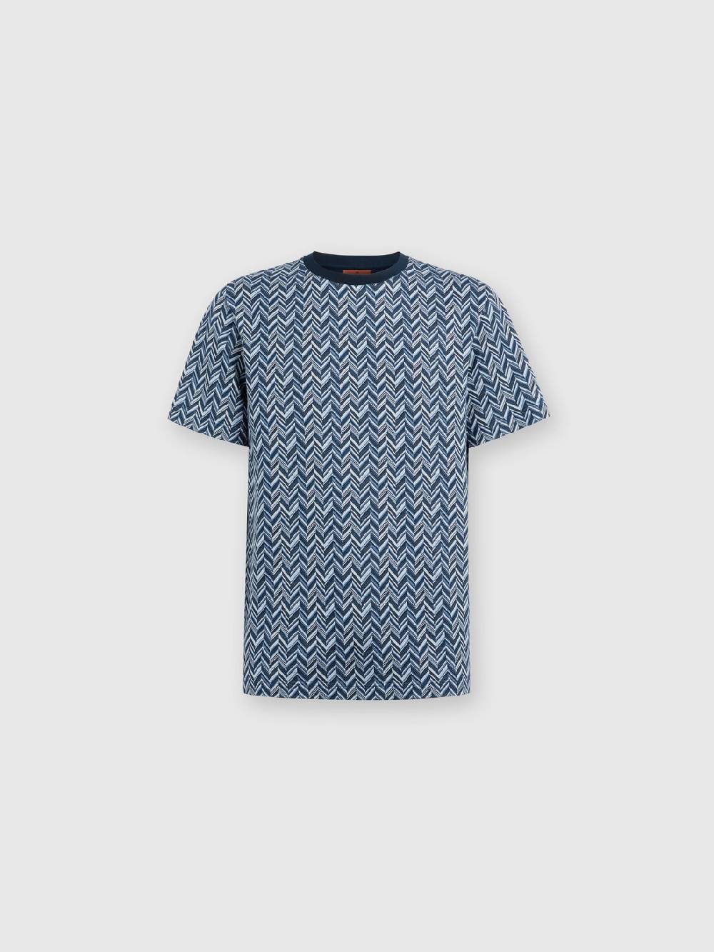 M Missoni T-shirt in jersey di cotone jacquard zig zag Negozi Online