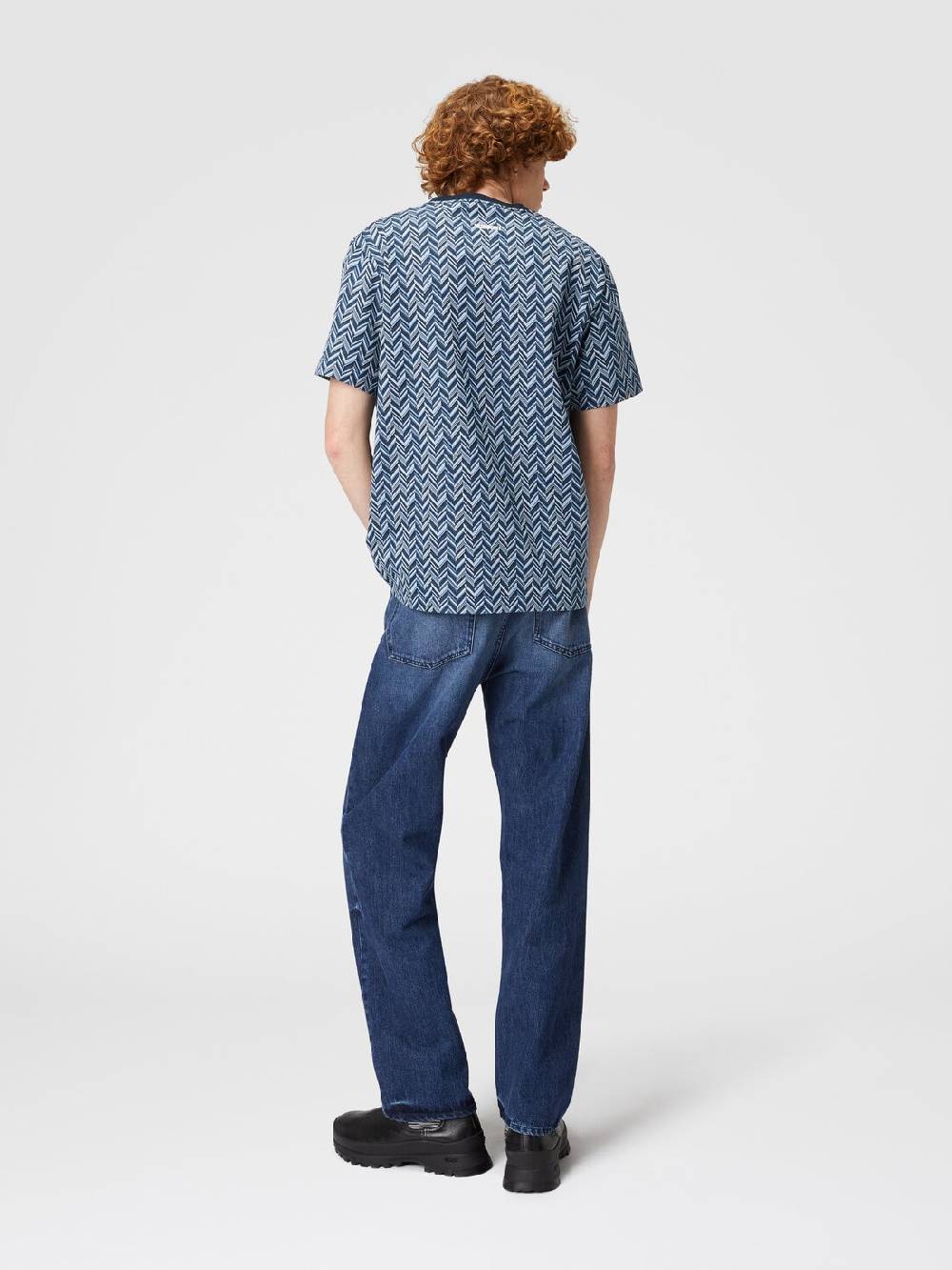 M Missoni T-shirt in jersey di cotone jacquard zig zag Negozi Online