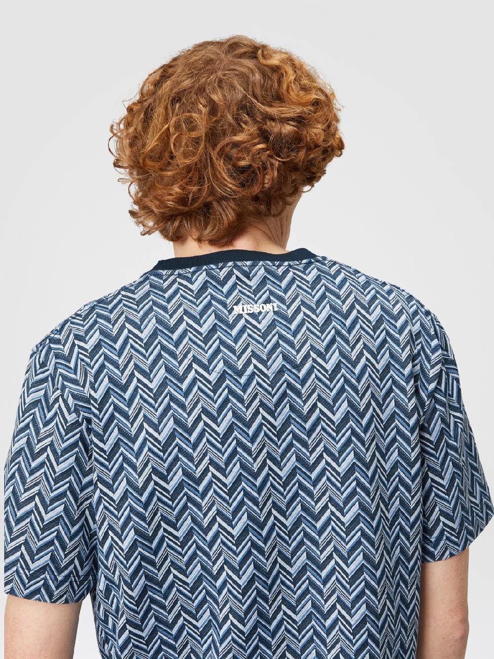 M Missoni T-shirt in jersey di cotone jacquard zig zag Negozi Online