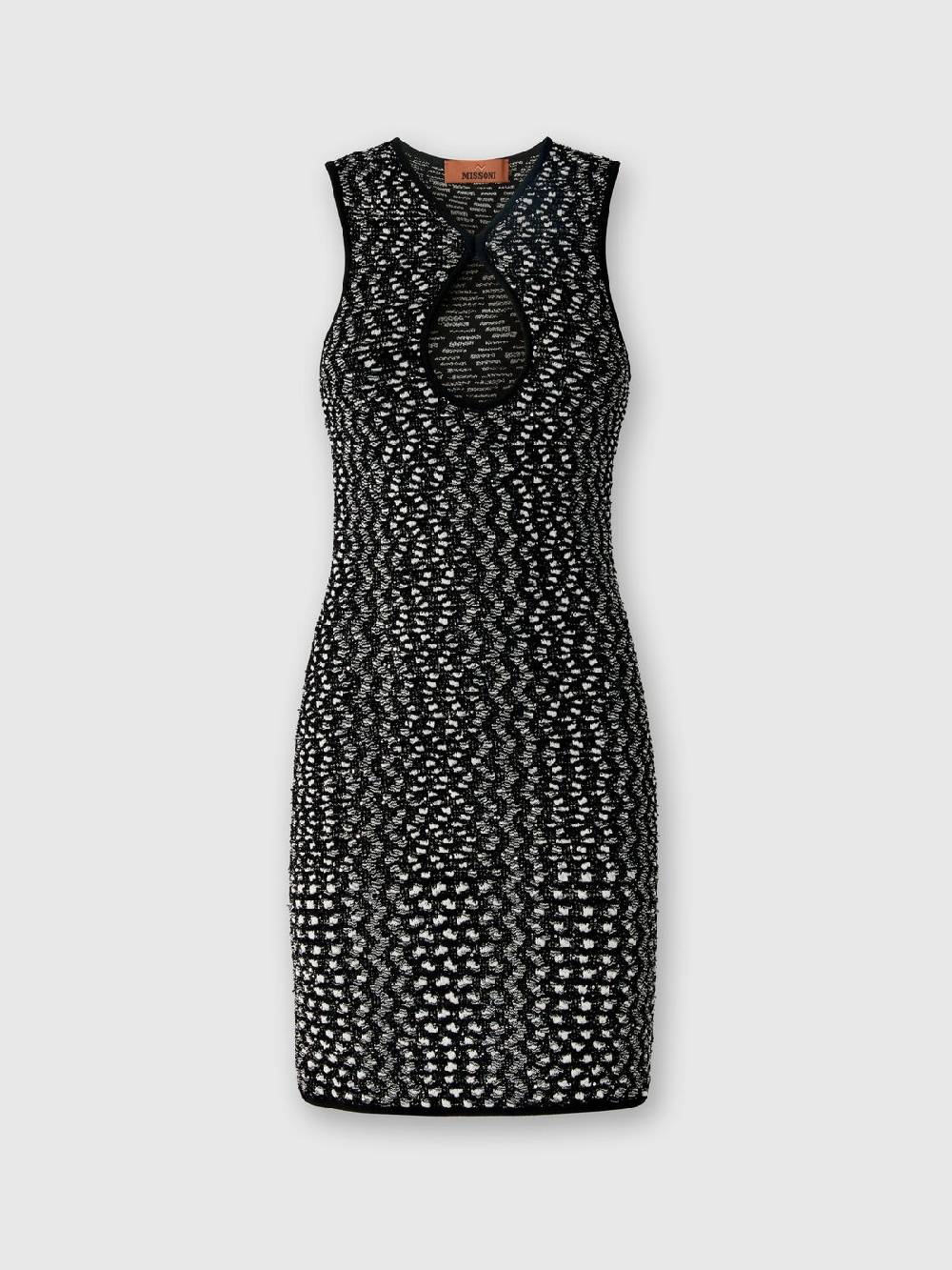 M Missoni Mini-abito senza maniche zig zag con paillettes Consegna Veloce