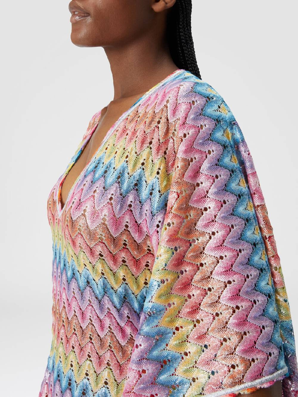 M Missoni Caftano copricostume lungo in pizzo spalmato Promozione Limitata