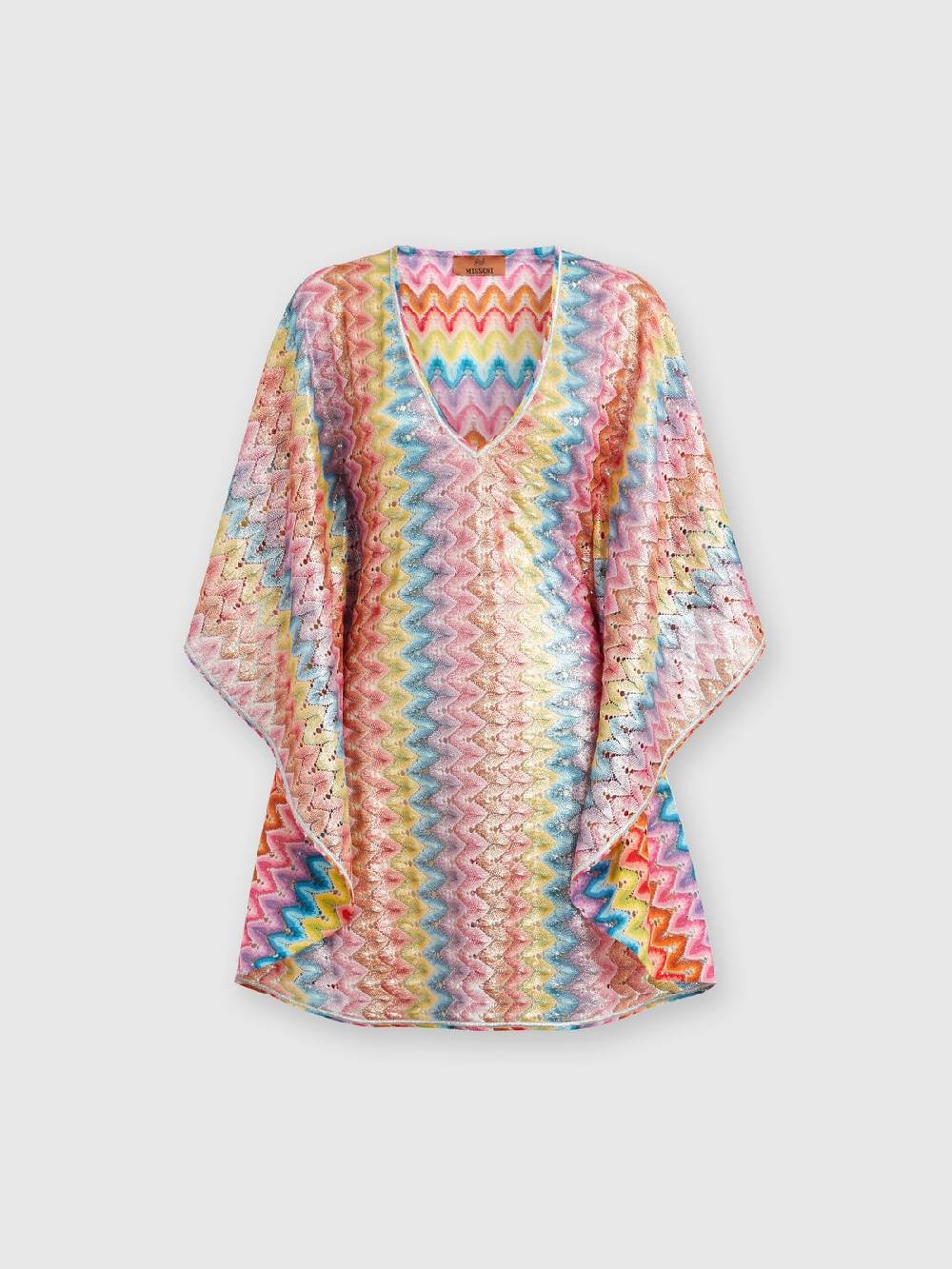 M Missoni Caftano copricostume corto in pizzo spalmato Fino Al -60%