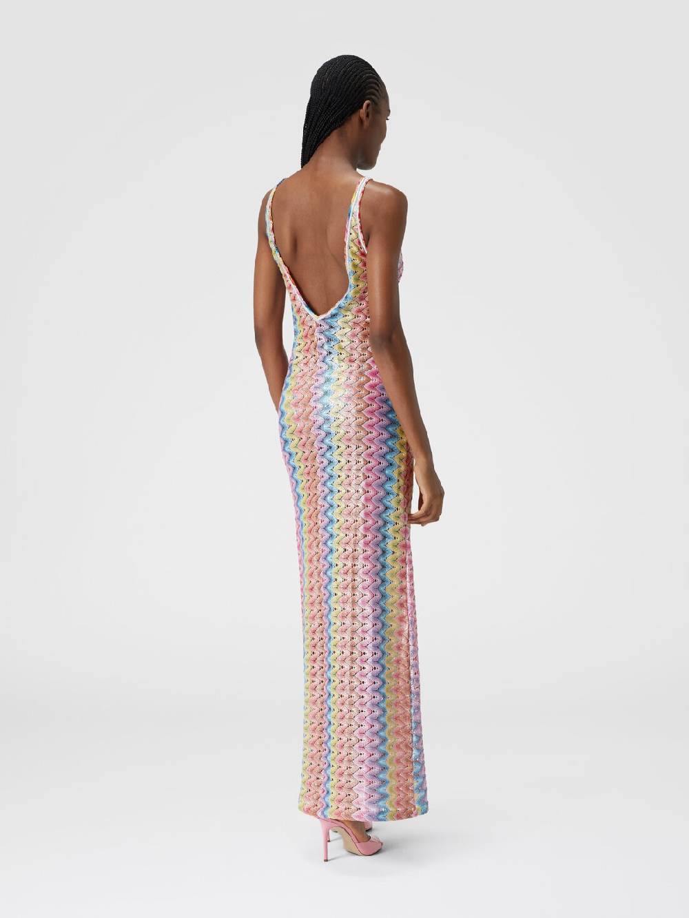 M Missoni Abito copricostume lungo con scollatura a V e spacco Shopping Online